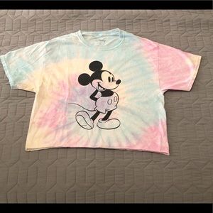 Disney women’s small tie dye crop top